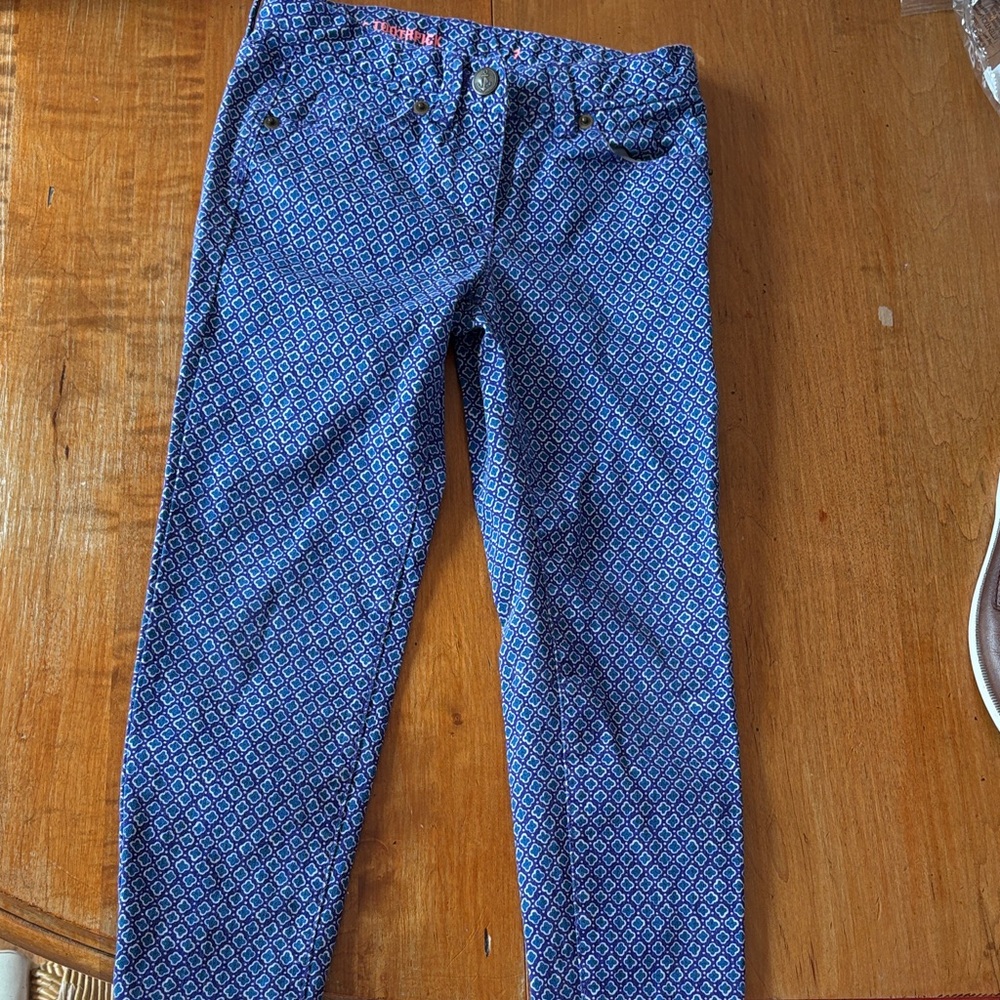Crewcuts Blue Print Toothpick Jeans